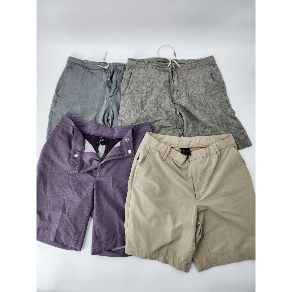 Boys Shorts Lot 4 Zara Man Calvin Klein All in Motion Grey Purple Khaki Size 30